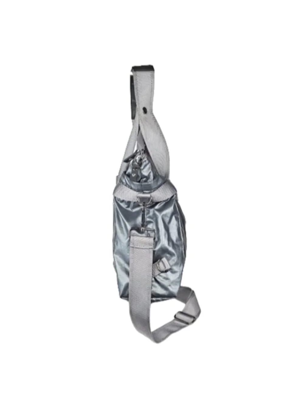 ANDI New York Metallic Nylon Adjustable Convertible Strap Travel Gym Tote Bag